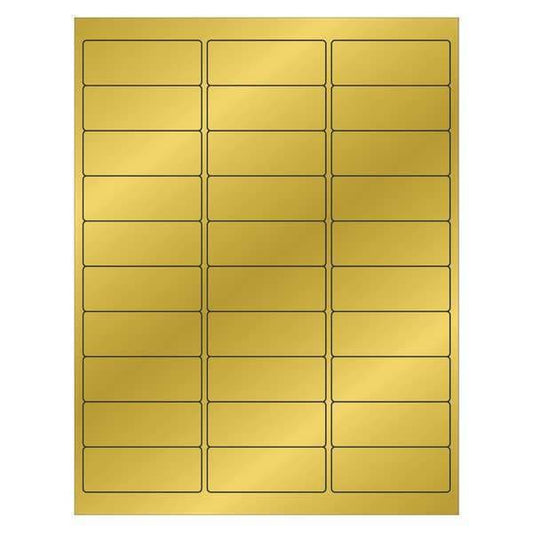 Tape Logic® Foil Rectangle Laser Labels, 2 5/8" x 1", Gold, 3000/Case