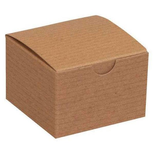 Gift Boxes, 3" x 3" x 2", Kraft, 100/Case