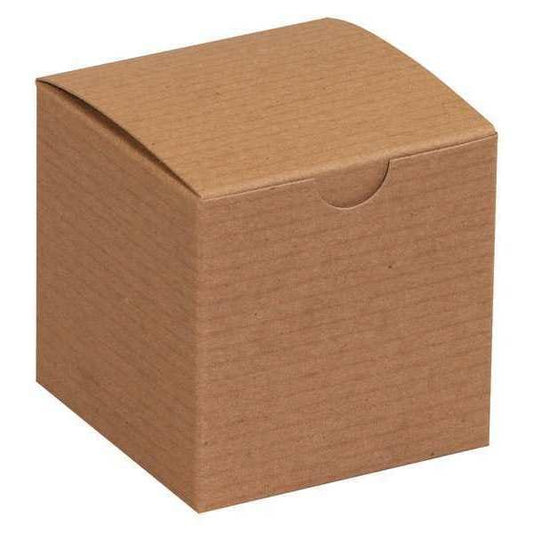Gift Boxes, 3" x 3" x 3", Kraft, 100/Case