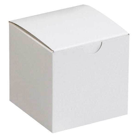 Gift Boxes, 3" x 3" x 3", White, 100/Case