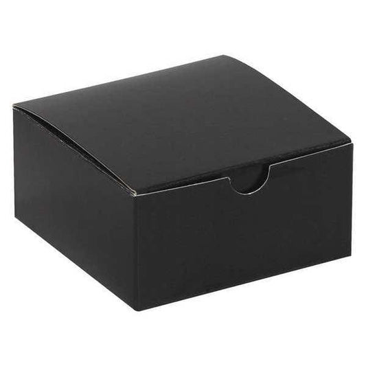 Gift Boxes, 4" x 4" x 2", Black Gloss, 100/Case