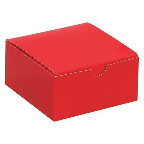 Gift Boxes, 4" x 4" x 2", Holiday Red, 100/Case