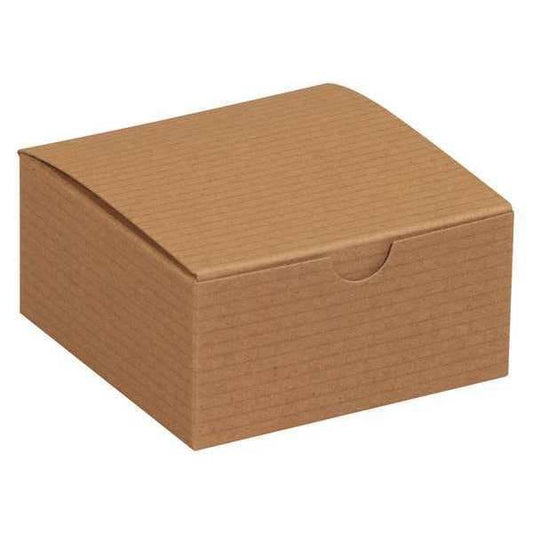 Gift Boxes, 4" x 4" x 2", Kraft, 100/Case