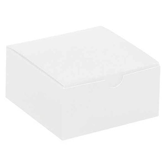 Gift Boxes, 4" x 4" x 2", White, 100/Case