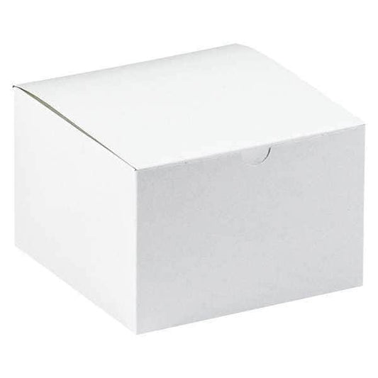 Gift Boxes, 6" x 6" x 4", White, 100/Case
