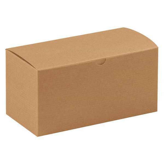 Gift Boxes, 9" x 4 1/2" x 4 1/2", Kraft, 100/Case