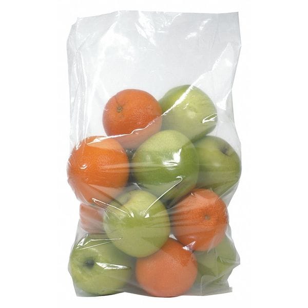Gusseted Poly Bags, 10" x 8" 20", 4 mil, Clear, 250 PK