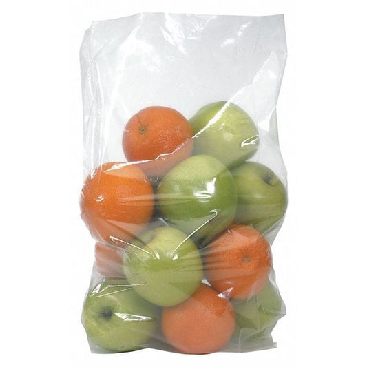 Gusseted Poly Bags, 10" x 8" 20", 4 mil, Clear, 250 PK