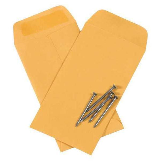Gummed Envelopes, 3 1/2" x 6 1/2", Kraft, 5000/Case