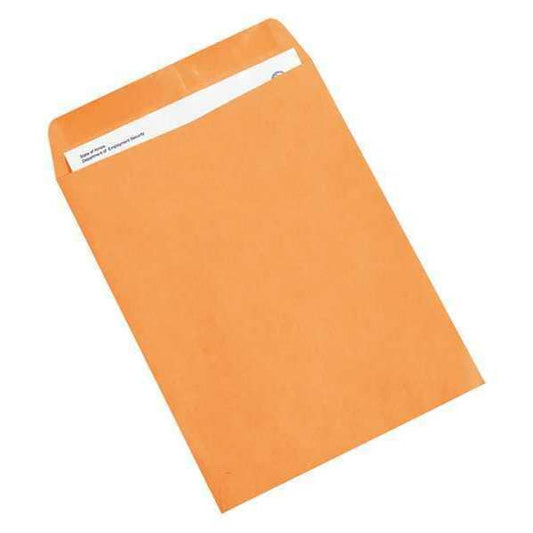 Gummed Envelopes, 9 1/2" x 12 1/2", Kraft, 500/Case