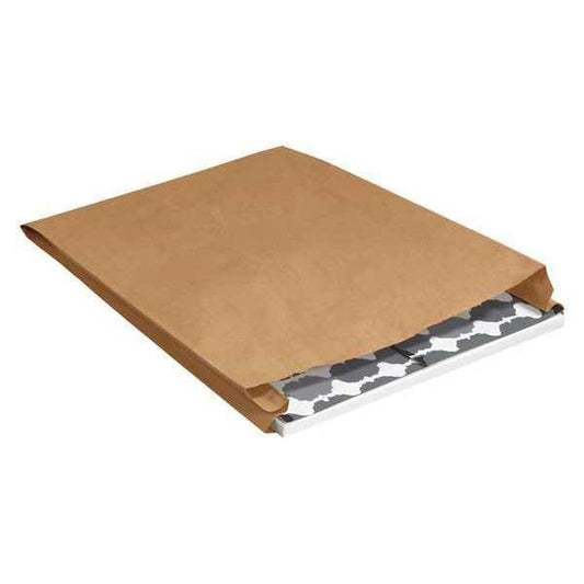 Gusseted Merchandise Bags, 17" x 24" x 4", Kraft, 500/Case