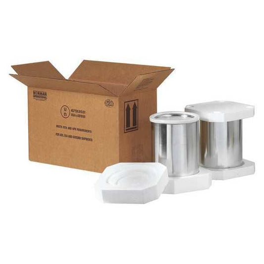 Foam Haz Mat Shipper Kit, 2 - 1 Gallon, 17" x 8 1/2" x 9 5/16", Kraft, 1/Each