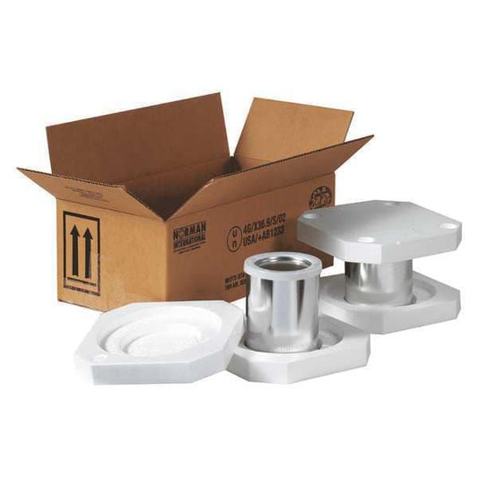 Foam Haz Mat Shipper Kit, 2 - 1 Quart, 10 1/4" x 5 1/8" x 6 3/16", Kraft, 1/Each