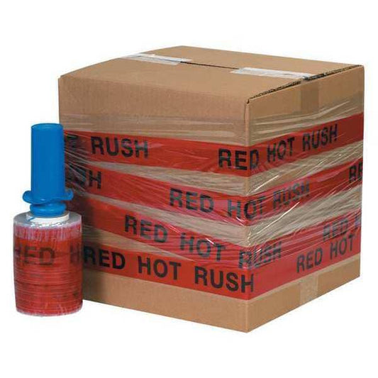 IdentiWrap, RedHot Rush, 500 ft., PK6, 5" W x 500' L, Red/Black