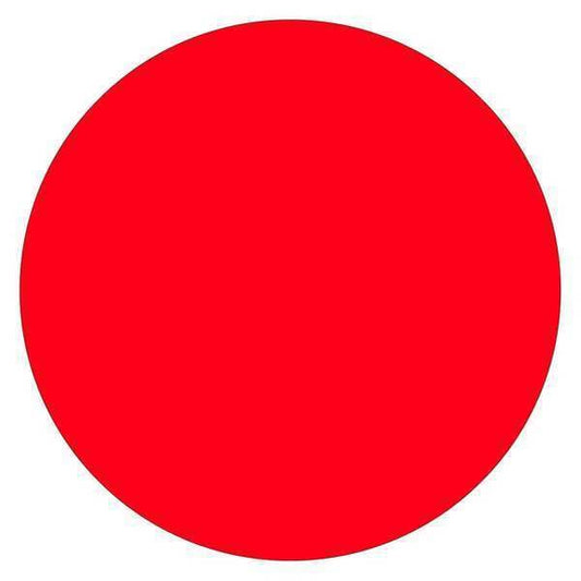Tape Logic® Inventory Circle Labels, 4", Fluorescent Red, 500/Roll