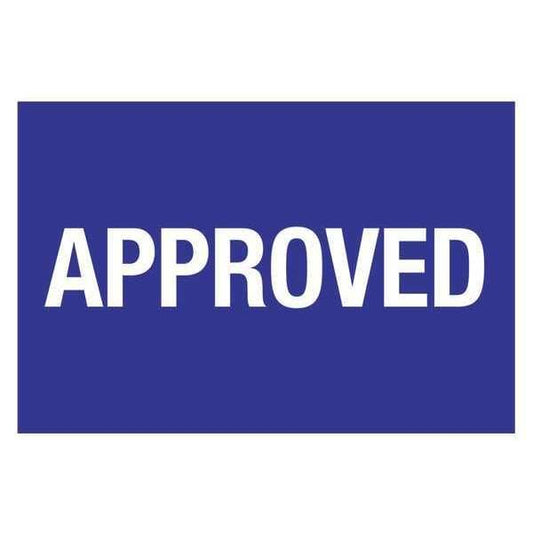 Tape Logic® Labels, "Approved", 2" x 3", Blue/White, 500/Roll