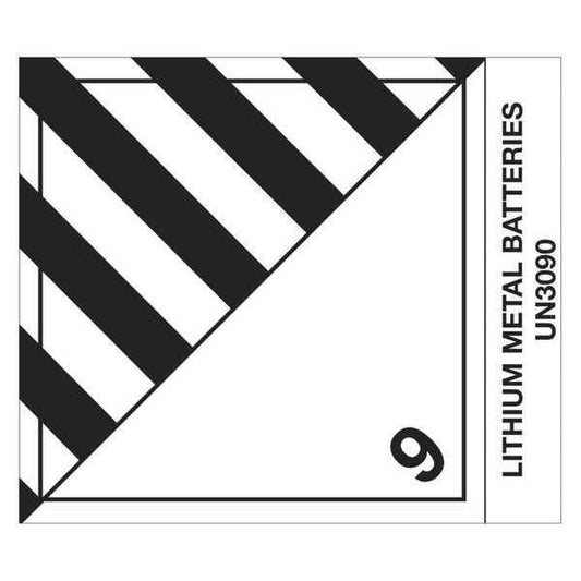 Tape Logic® Labels, "Lithium Metal Batteries", 4" x 4 3/4", Black/White, 500/Roll