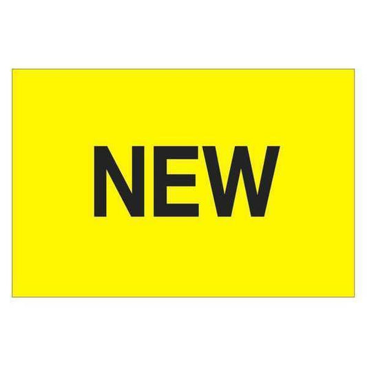 Tape Logic® Labels, "New", 2" x 3", Fluorescent Yellow, 500/Roll