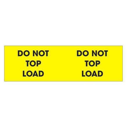 Tape Logic® Labels, "Do Not Top Load", 3" x 10", Fluorescent Yellow, 500/Roll