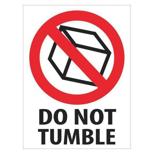 Tape Logic® Labels, "Do Not Tumble", 3" x 4", Red/White/Black, 500/Roll