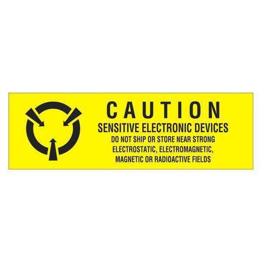 Tape Logic® Labels, "Sensitive Electronic Devices", 5/8" x 2", Black/Yellow, 500/Roll