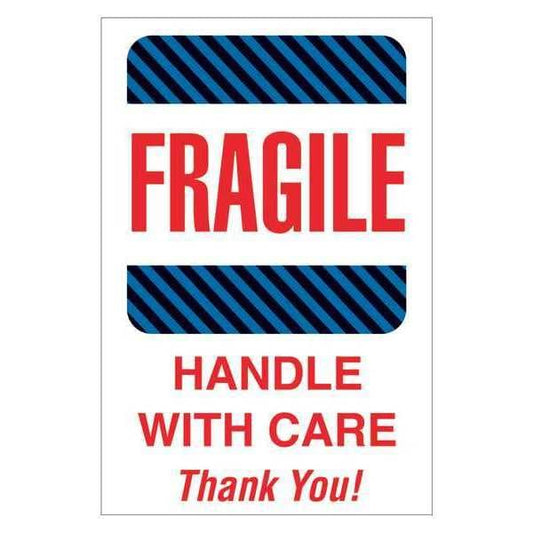 Tape Logic® Labels, "Fragile - Handle With Care", 4" x 6", Multiple, 500/Roll