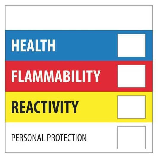 Tape Logic® Labels, "Health Flammability Reactivity", 2" x 2", Multiple, 500/Roll