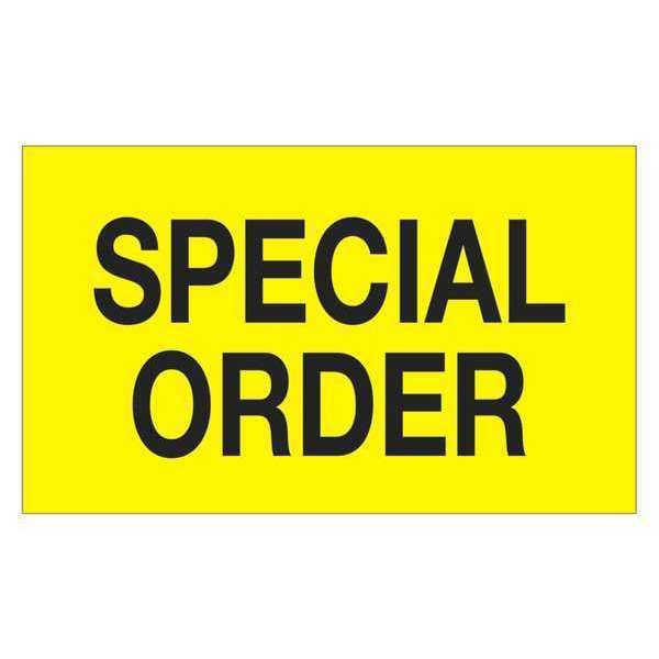 Tape Logic® Labels, "Special Order", 3" x 5", Fluorescent Yellow, 500/Roll