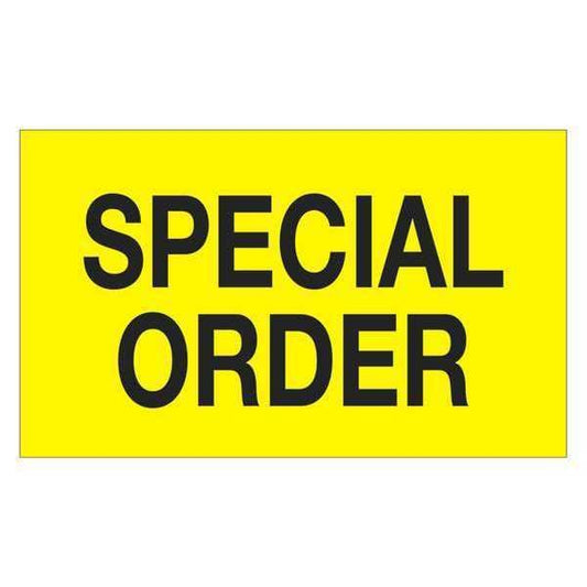 Tape Logic® Labels, "Special Order", 3" x 5", Fluorescent Yellow, 500/Roll