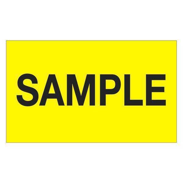 Tape Logic® Labels, "Sample", 3" x 5", Fluorescent Yellow, 500/Roll