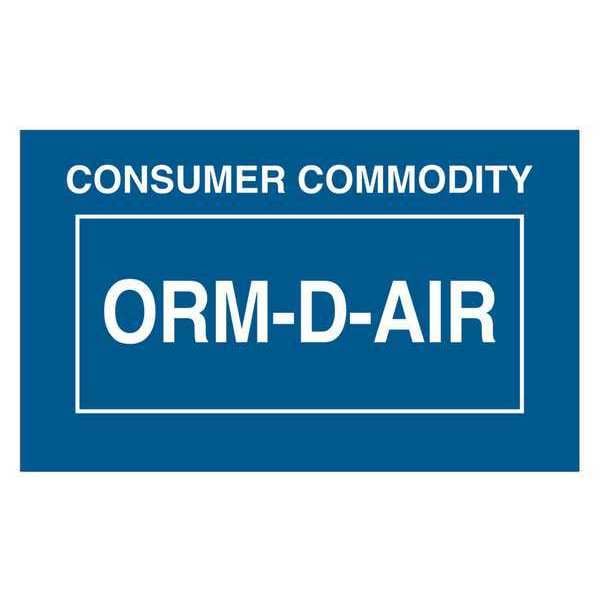 Tape Logic® Labels, "Consumer Commodity ORM-D-AIR", 1 3/8" x 2 1/4", Blue/White, 500/Roll