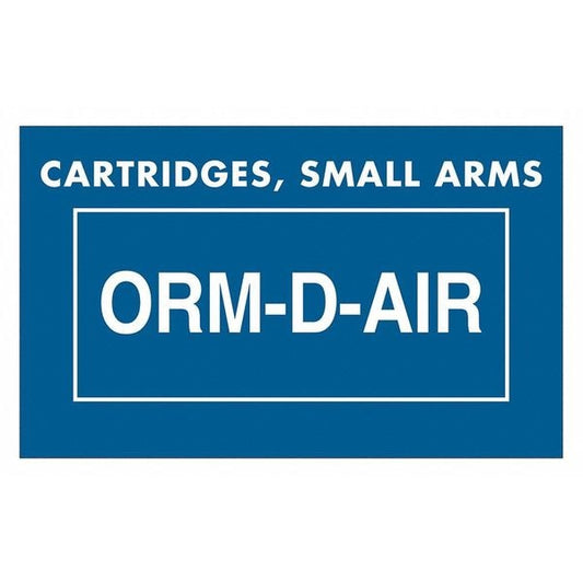 Tape Logic® Labels, "Cartridges, Small Arms ORM-D-AIR", 1 3/8" x 2 1/4", Blue/White, 500/Roll