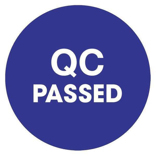Tape Logic® Labels, "QC Passed", 2" Circle, Blue, 500/Roll