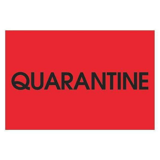 Tape Logic® Labels, "Quarantine", 2" x 3", Fluorescent Red, 500/Roll