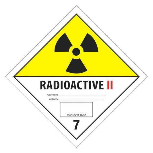 Tape Logic® Labels, "Radioactive II", 4" x 4", Black/White/Yellow, 500/Roll
