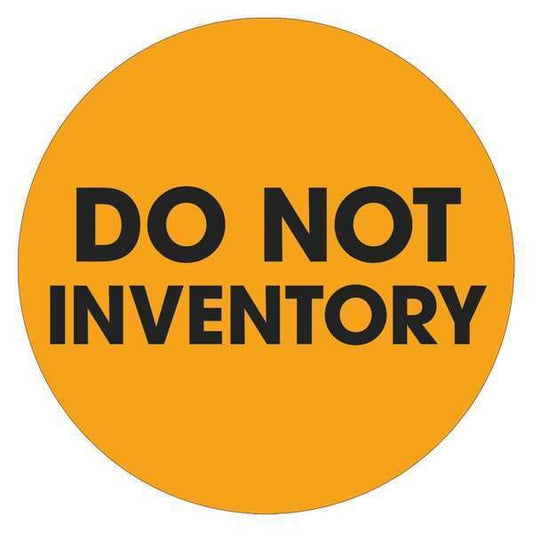 Tape Logic® Labels, "Do Not Inventory", 2" Circle, Fluorescent Orange, 500/Roll