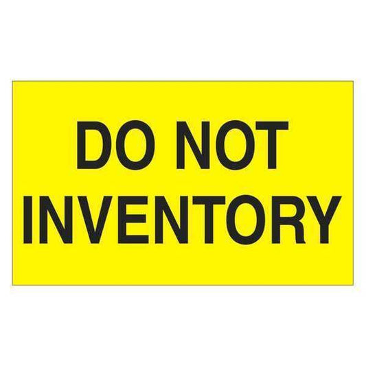 Tape Logic® Labels, "Do Not Inventory", 3" x 5", Fluorescent Yellow, 500/Roll