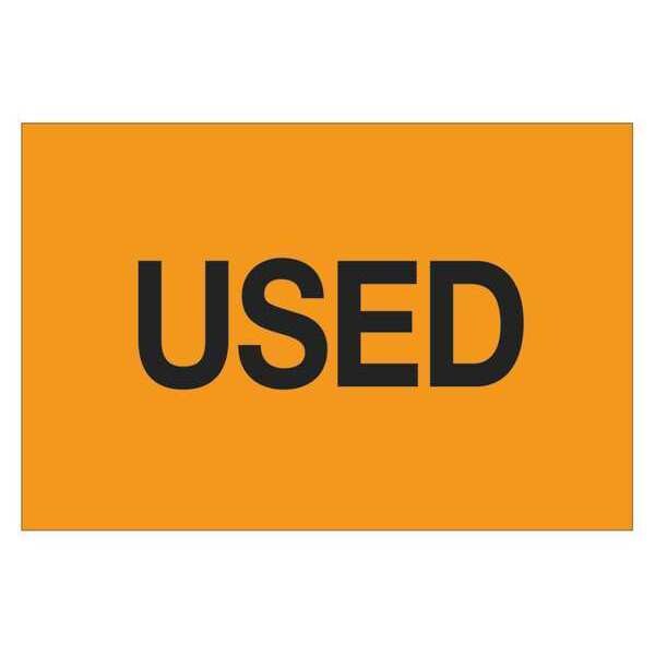 Tape Logic® Labels, "Used", 2" x 3", Fluorescent Orange, 500/Roll
