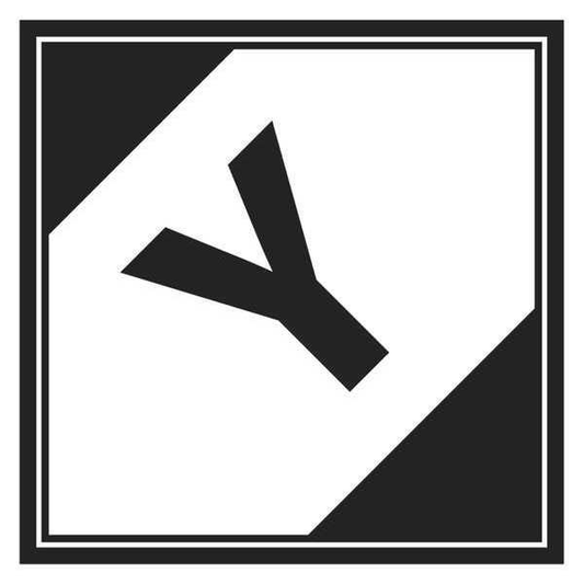 Tape Logic® Labels, "Y" Regulated, 4 1/4" x 4 1/4", Black/White, 500/Roll