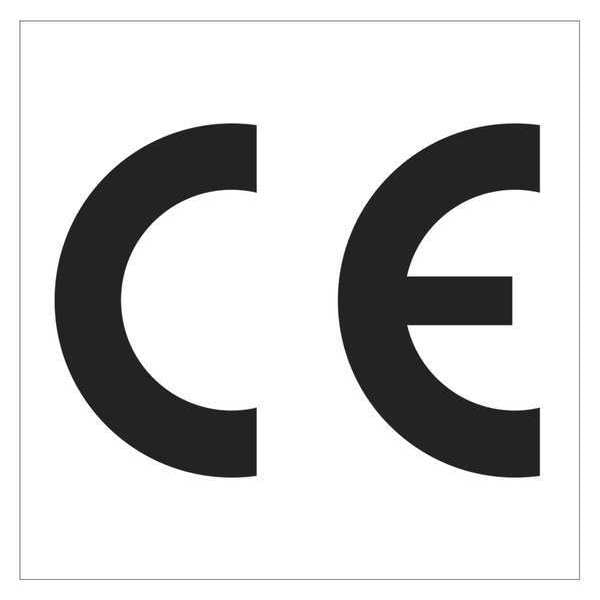 Tape Logic® Labels, "C E" Regulated, 1" x 1", Black/White, 500/Roll