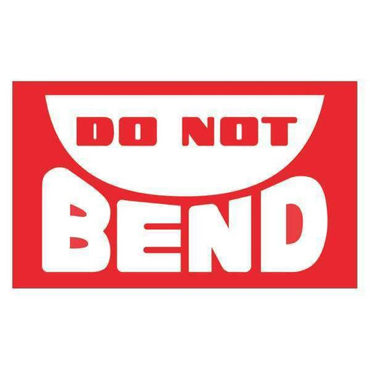 Tape Logic® Labels, "Do Not Bend", 3" x 5", Red/White, 500/Roll
