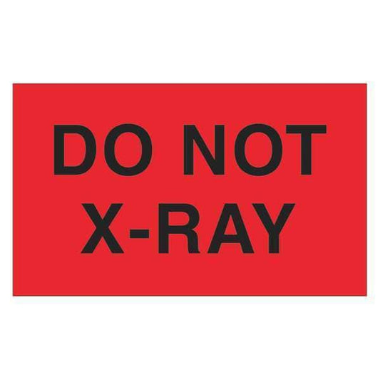 Tape Logic® Labels, "Do Not X-Ray", 3" x 5", Fluorescent Red, 500/Roll