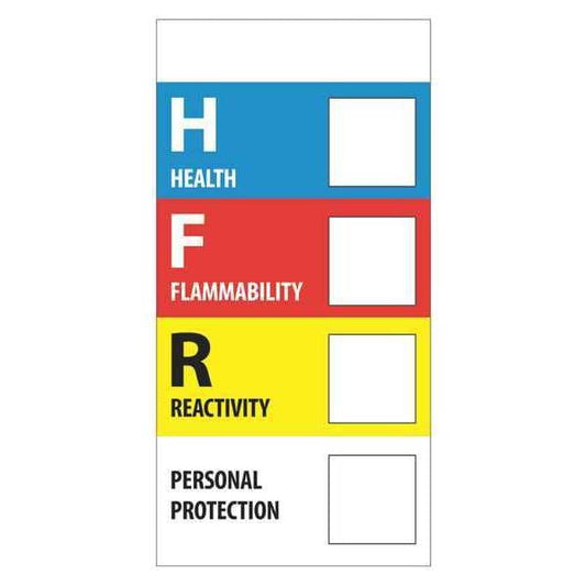 Tape Logic® Labels, "Health Flammability Reactivity", 1" x 2", Multiple, 500/Roll