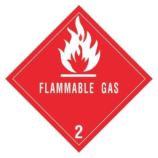 Tape Logic® Labels, "Flammable Gas - 2", 4" x 4", Red/White, 500/Roll