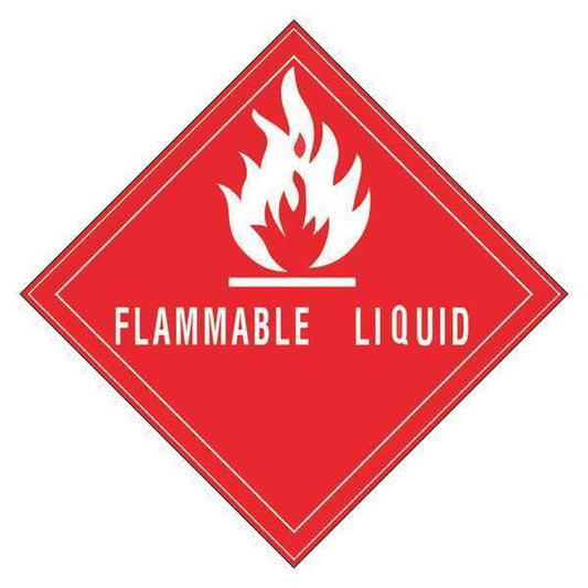 Tape Logic® Labels, "Flammable Liquid", 4" x 4, Red/White, 500/Roll