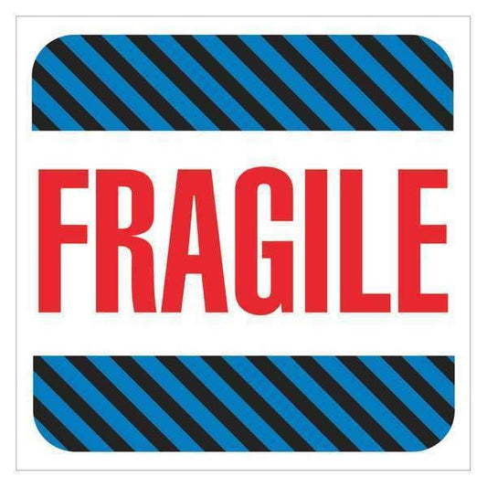 Tape Logic® Labels, "Fragile", 4" x 4", Multiple, 500/Roll