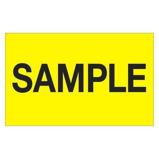 Tape Logic® Labels, "Sample", 1 1/4" x 2", Fluorescent Yellow, 500/Roll