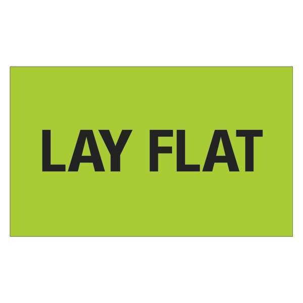 Tape Logic® Labels, "Lay Flat", 3" x 5", Fluorescent Green, 500/Roll