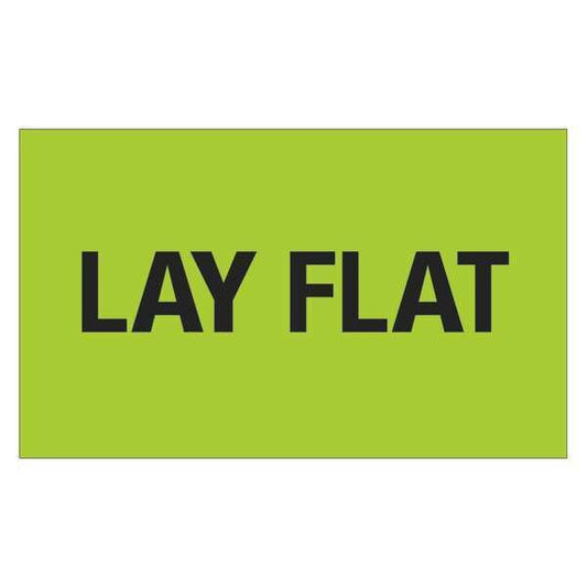 Tape Logic® Labels, "Lay Flat", 3" x 5", Fluorescent Green, 500/Roll