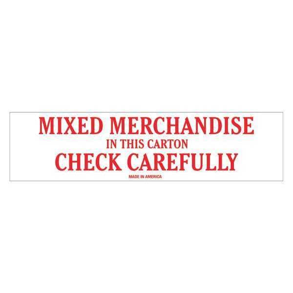 Tape Logic® Labels, "Mixed Merchandise", Red/White, 500/Roll